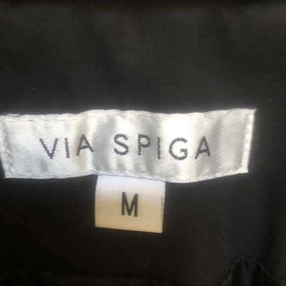 Via Spiga Black Trench Coat (M) - Picture 2 of 12